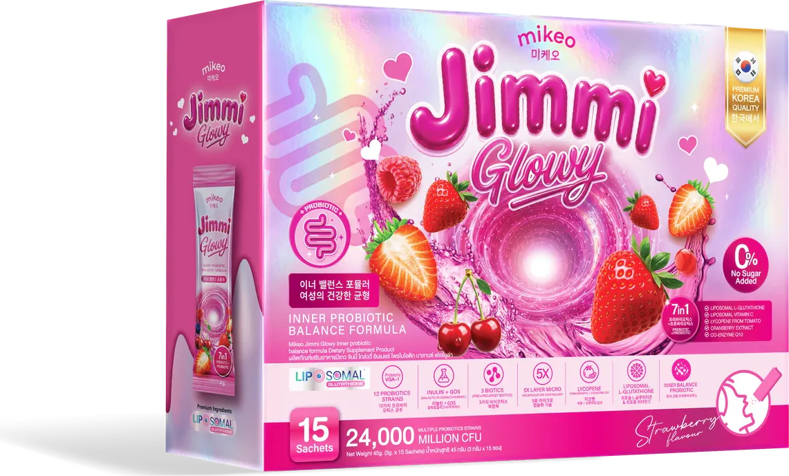 Mikeo Jimmi Glowy Inner Probiotic Balance Formula box
